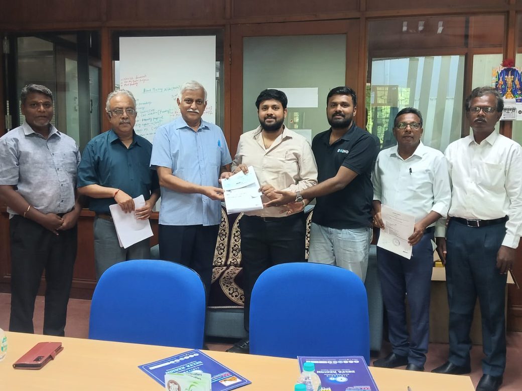 Photo from the announcement of EDIO's project funding from CEDI, NIT Trichy.